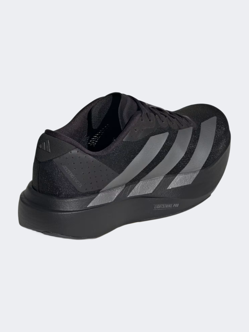 Adidas Adizero Evo SL Men Running Shoes Black/Iron Metallic